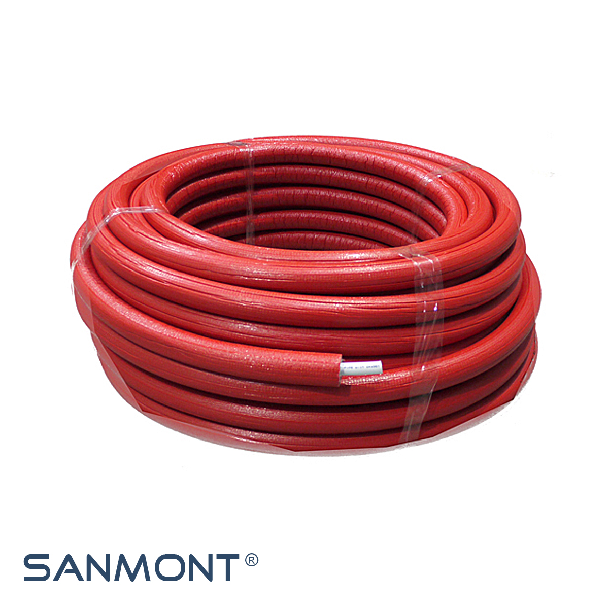 Alu-Verbundrohr PE-RT mit Vorisolierung 16 x 2,0 x 10 mm rot Rolle 50m ...